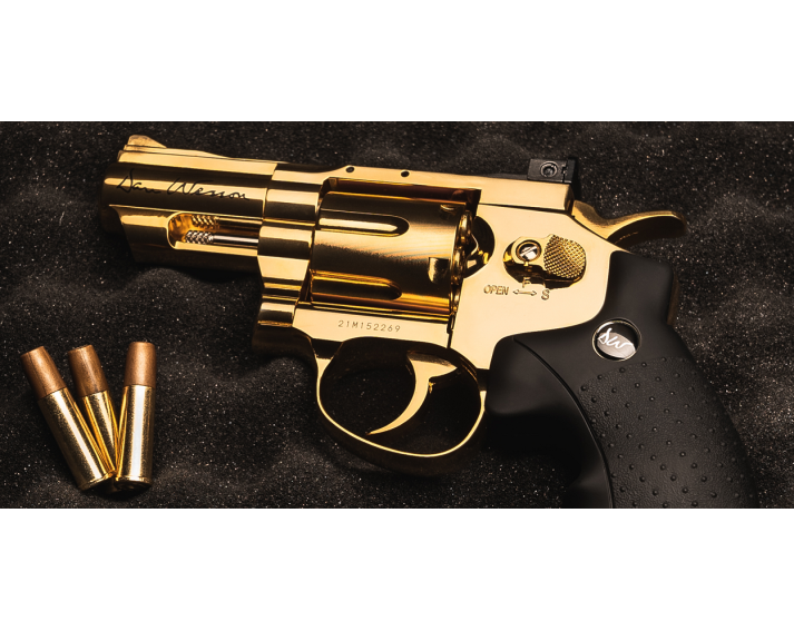 Revolver Dan Wesson Edición Especial 2,5" Gold - 4,5 mm Co2 Bbs Acero