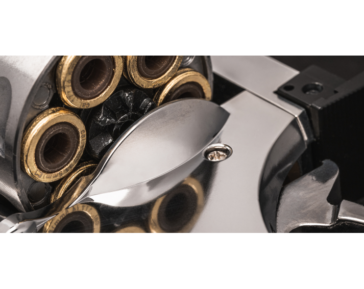 Revolver Dan Wesson 715, 4" Silver - 4,5 mm Co2 Balines