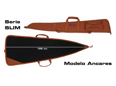 Funda textil Zasdar arma larga modelo Slim color marrón. ANCARES.