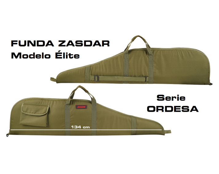 Funda textil Zasdar arma larga modelo Élite color verde. ORDESA 134 cm.