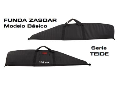 Funda textil Zasdar arma larga modelo Básico color negro. TEIDE 134 cm.