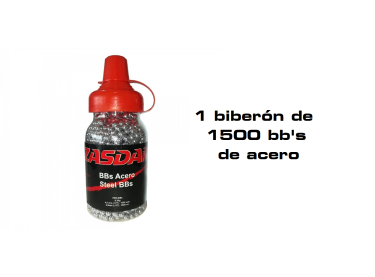 Steel  Bbs 4,5 mm. Zasdar biberón 1.500 u.