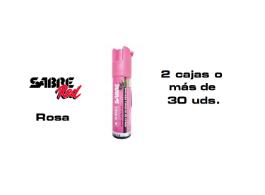 Spray Defensa Sabre Red Rosa con chorro balistico (Venta Exclusiva Armerias). Para 2 cajas o más.