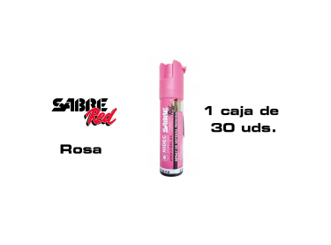 Spray Defensa Sabre Red Rosa con chorro balistico (Venta Exclusiva Armerias) - 1 caja 30 unidades.