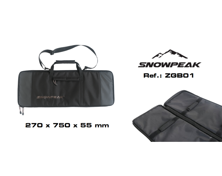 Funda textil en cordura Snowpeak - Zasdar. 750 x 250 mm.