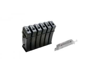Set 6 cargadores Low Cap 25 tiros + BB Loader SR36 Series