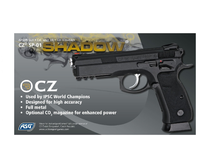 Pistola CZ SP-01 SHADOW Blow Back Combi Full metal - 6 mm GBB / Co2(Opcional)