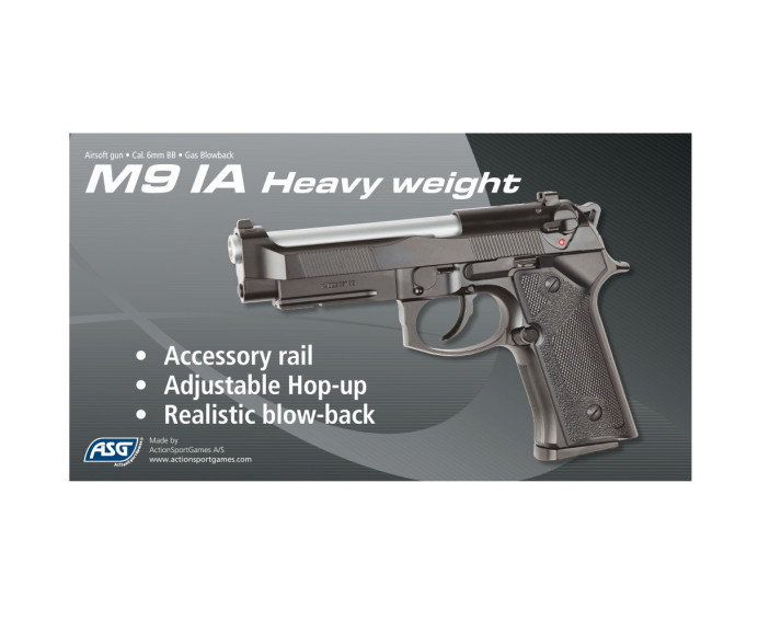 Pistola M9 Negra Elite EIA Full Metal - 6 mm GBB