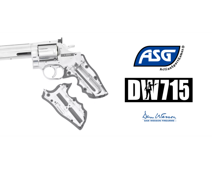 Revolver Dan Wesson 715 6" Silver - 4,5 mm Co2 Bbs Acero