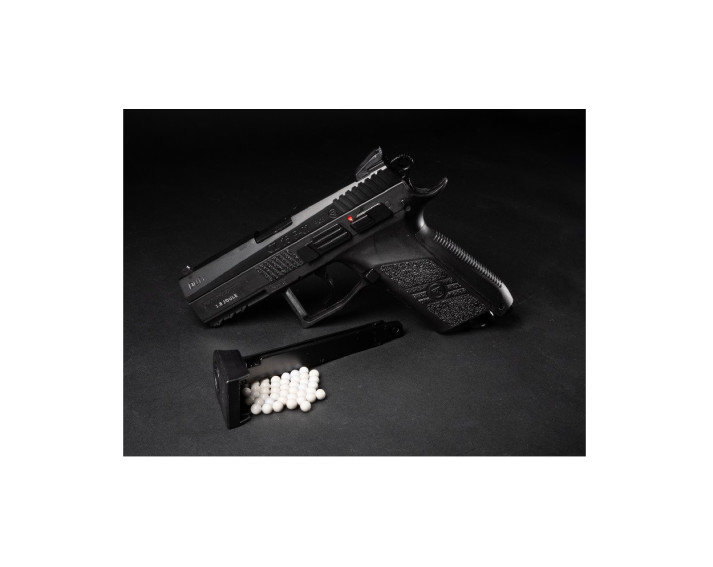 Pistola CZ75 P-07 Duty Negra corredera metalica - 6 mm Co2