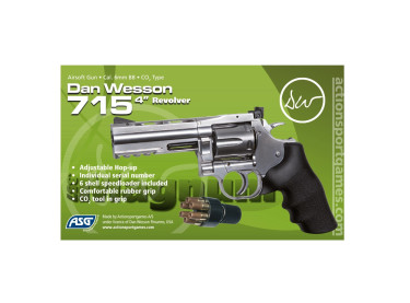 Revolver Dan Wesson 4" Silver - 6 mm Co2 2