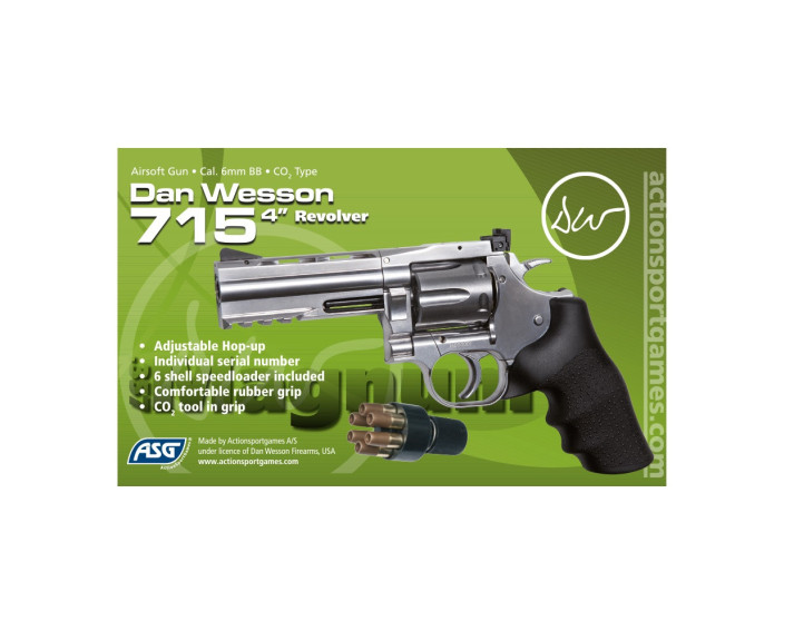 Revolver Dan Wesson 4" Silver - 6 mm Co2