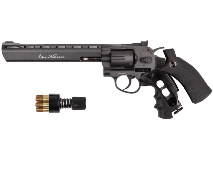 Revolver Dan Wesson 8" Gris - 6 mm Co2