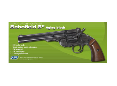 Revolver Schofield 6" Negro Full metal - 6 mm Co2 2