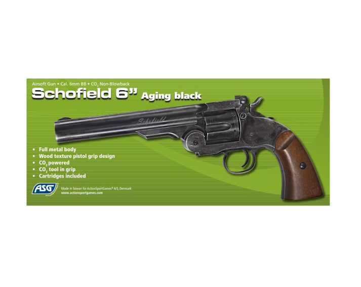 Revolver Schofield 6" Negro Full metal - 6 mm Co2