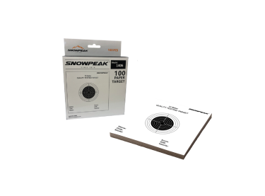 Diana de papel Zasdar de 14 X 14 cm para tiro a 10 m. 100 unidades.