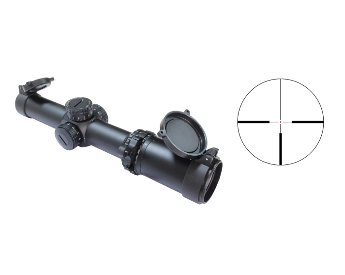 Visor Zasdar 1-6x24 mm. Retícula con punto central iluminado.