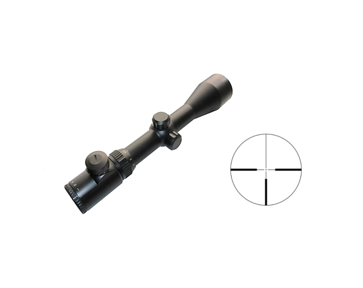 Visor Zasdar 2,5-10X50 mm.  Retícula tipo 4 con punto central iluminado.