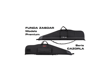 Funda textil Zasdar arma larga modelo Premium color negro. CAZORLA 110 cm.
