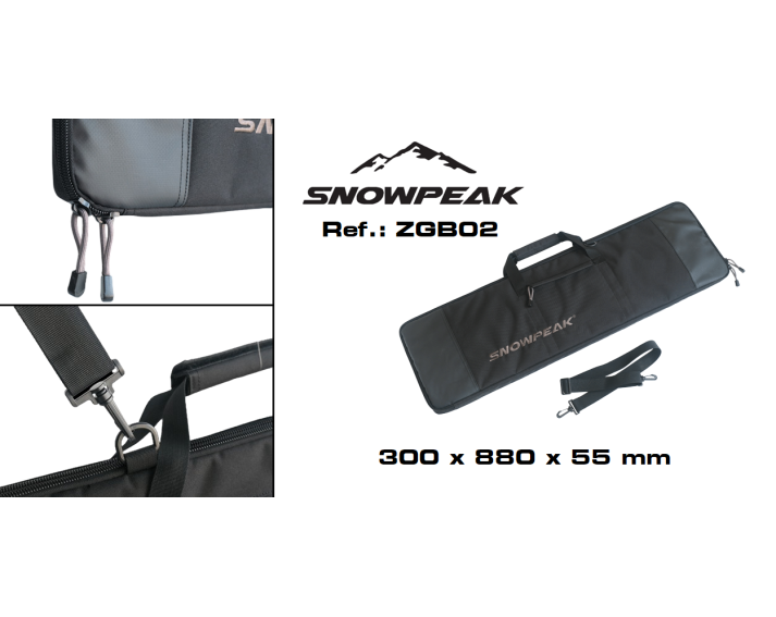 Funda textil en cordura Snowpeak - Zasdar. 880 x 300 mm.