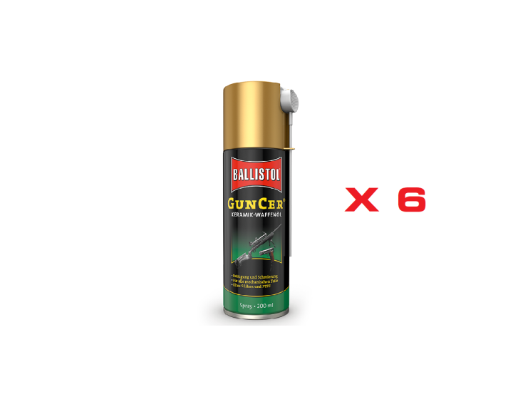 GunCer Aceite Spray 200 ml de Ballistol en caja de 6 uds.