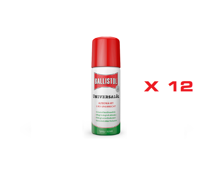 Aceite Ballistol Spray 50 ml en caja de 12 uds.