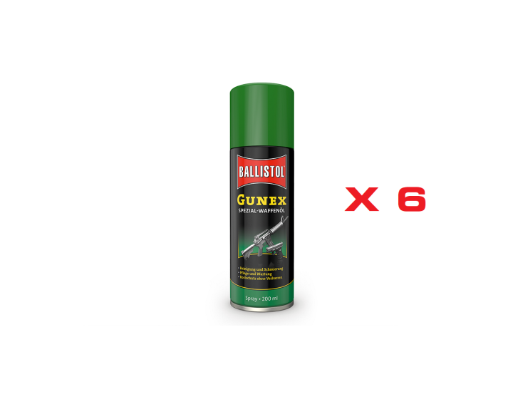 Aceite para armas Gunex 200 ml de Ballistol en caja de 6 uds.