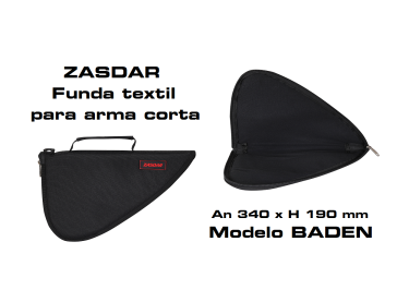 Funda textil Zasdar arma corta An390 x H190 mm. BADEN. 2