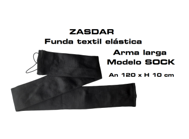 Funda Zasdar tipo calcetín - arma larga modelo Sock color negro.120 x 10 cm. 2