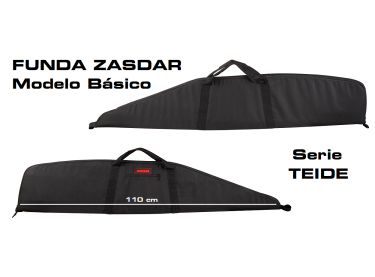 Funda textil Zasdar arma larga modelo Básico color negro. TEIDE 110 cm. 2