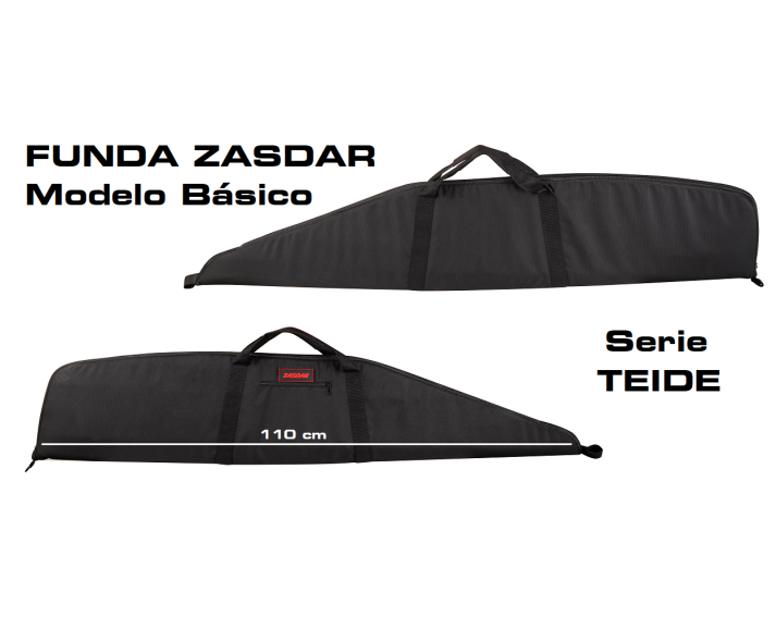 Funda textil Zasdar arma larga modelo Básico color negro. TEIDE 110 cm.