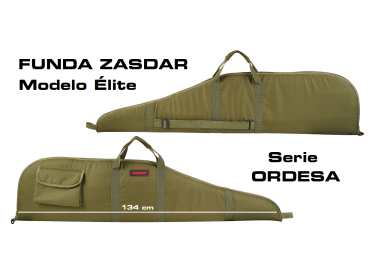 Funda textil Zasdar arma larga modelo Élite color verde. ORDESA 134 cm. 2