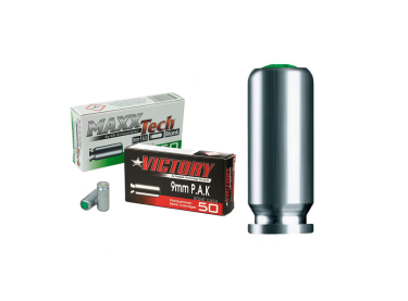 Munición Fogueo Pistola 50 uds. 9 mm P.A.K. 2