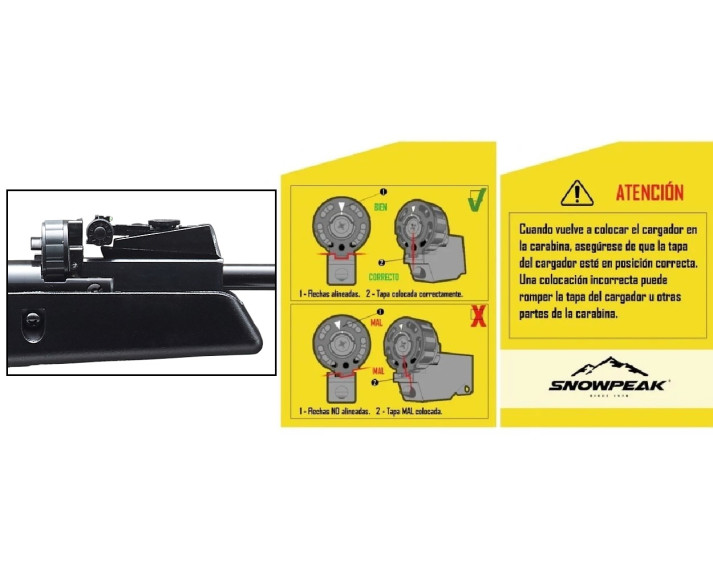Carabina aire comprimido Snowpeak - Zasdar GR1000X Repeat Gas Piston. 4,5 mm.