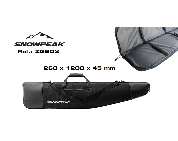 Funda textil en cordura Snowpeak - Zasdar. 1200 x 260 mm.