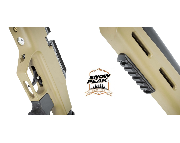 Carabina PCP Snowpeak - Zasdar M30C. Regulador integrado y cal. 6,35 mm. Culata sintética.