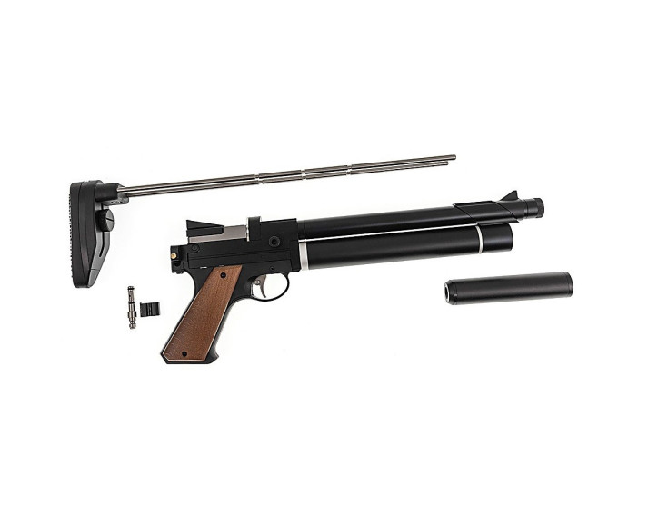 Pistola PCP Snowpeak - Zasdar PP750L. Regulador integrado y supresor. Cal. 4,5 mm. Balines.