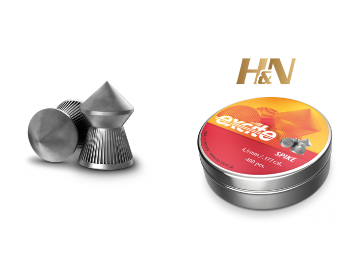 Balines H&N Excite Spike cal. 4,50 mm. Lata 400 uds. de 0,56 g.