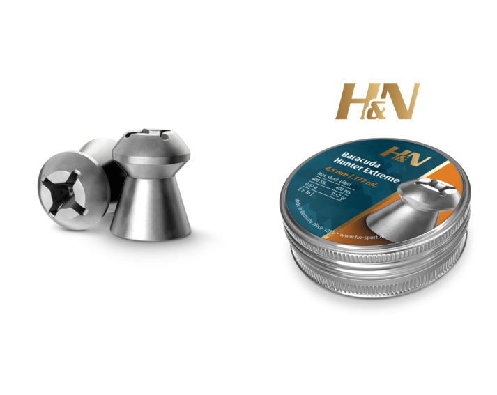 Balines H&N Barracuda Hunter Extreme cal. 4,50 mm. Lata 400 uds. de 0,62 g.
