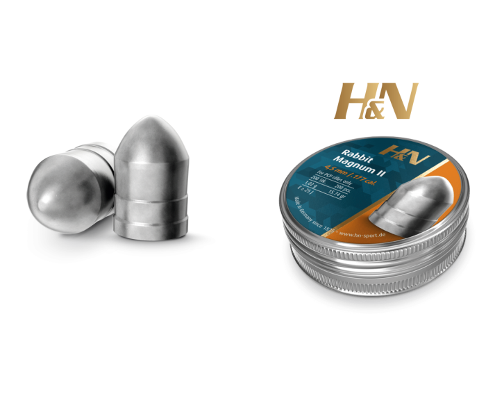 Balines H&N Rabbit Magnum II cal. 4,50 mm. Lata 200 uds. de 1,02 g.