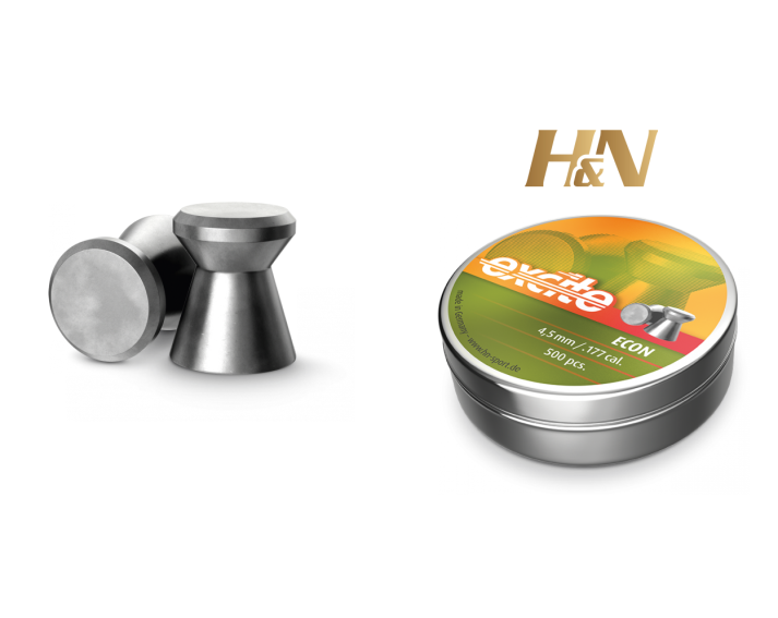 Balines H&N Excite Econ II cal. 4,50 mm. Lata 500 uds. de 0,46 g.