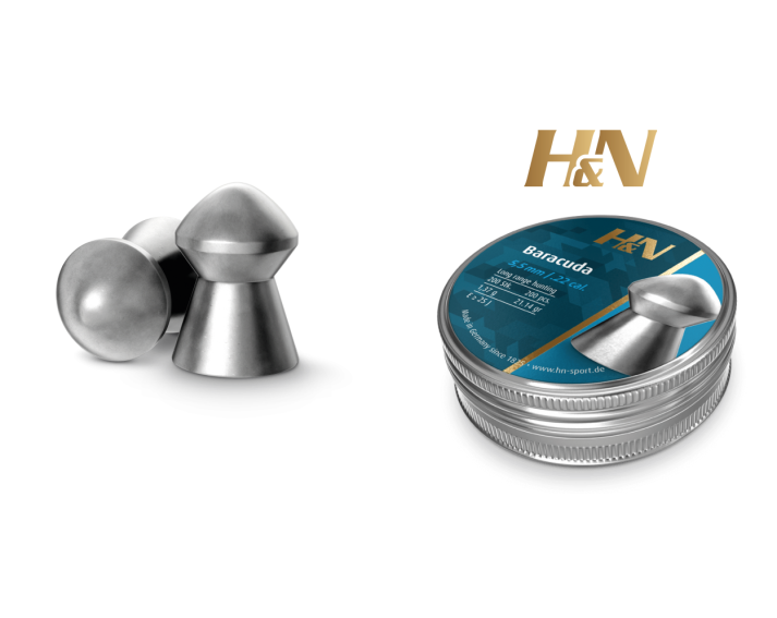 Balines H&N Barracuda cal. 5,50 mm. Lata 200 uds. de 1,37 g.
