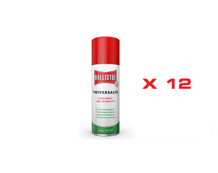 Aceite Ballistol Spray 200 ml en caja de 12 uds.