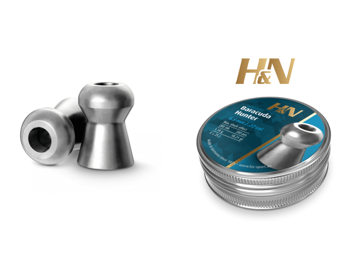 Balines H&N Barracuda Hunter cal. 5,50 mm. Lata 200 uds. de 1,18 g.