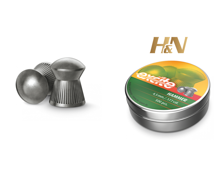 Balines H&N Excite Hammer cal. 4,50 mm. Lata 500 uds. de  0,51 g.