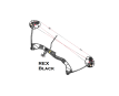 Arco Poleas Rex  negro 28" 15-55 lbs.