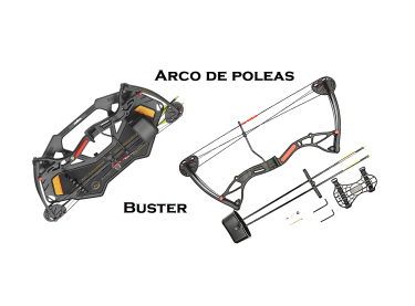 Arco Junior Poleas Buster Negro 15-29 Lbs. 17-26''