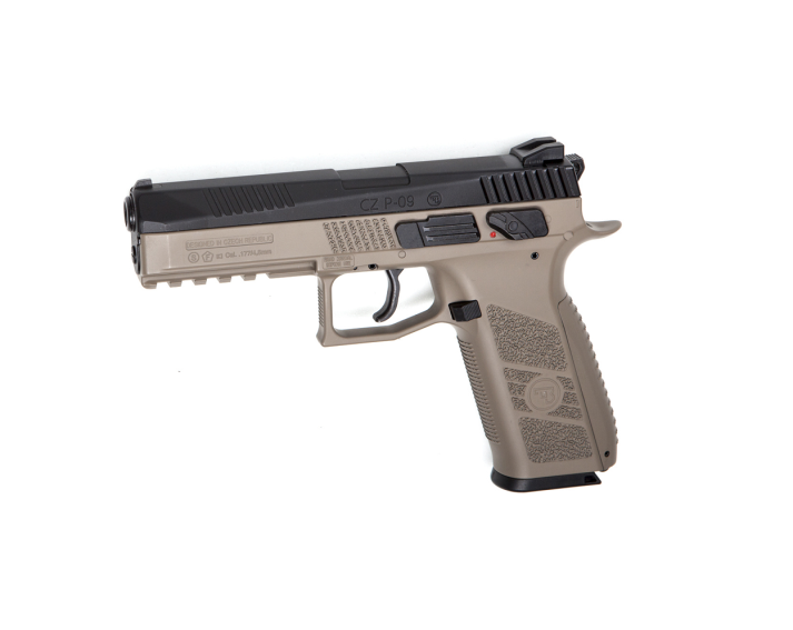 Pistola CZ P-09 Duty FDE Duotone Blowback - 4,5 mm Co2 Balines